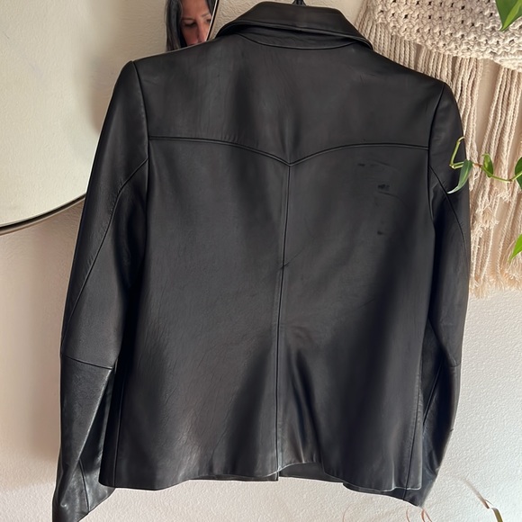 Banana Republic soft leather jacket, black small size. Y2K fashion. - Picture 2 of 10